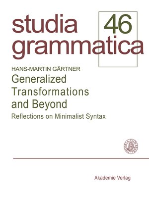 cover image of Generalized Transformations and Beyond